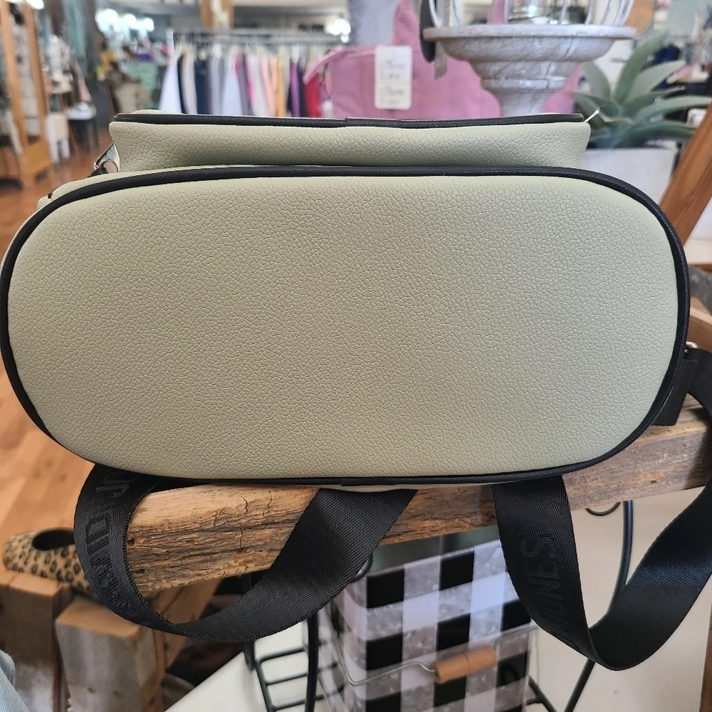 David Jones Pastel Green Mini PU Leather Backpack